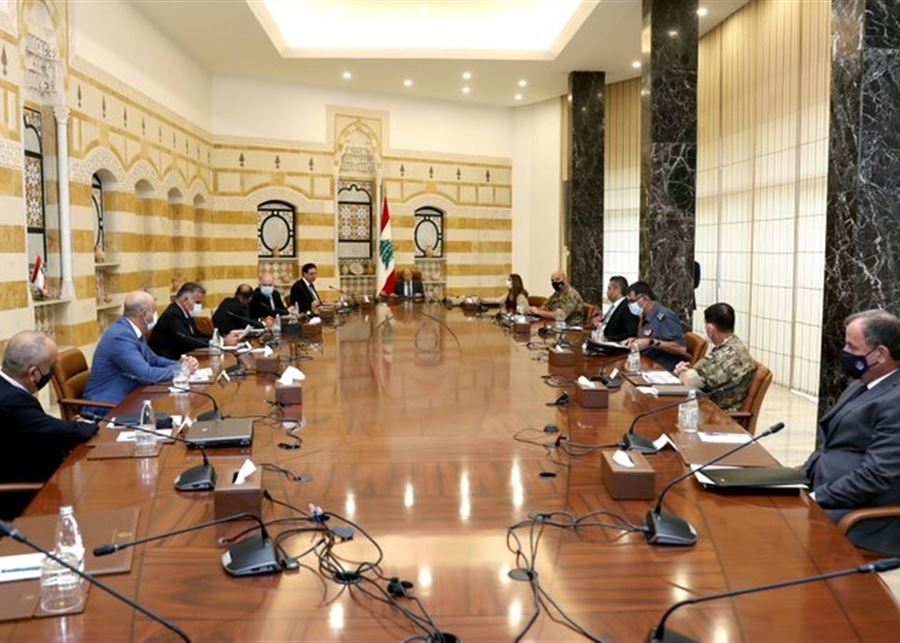اجتماع امني بدء الاجتماع الأمني في قصر بعبدا برئاسة الرئيس جوزف عون