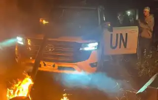 احراق سيارة يونيفيل