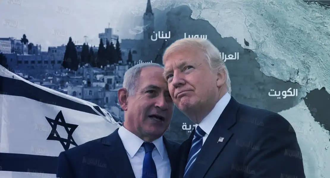 ترامب نتنياهو خريطة