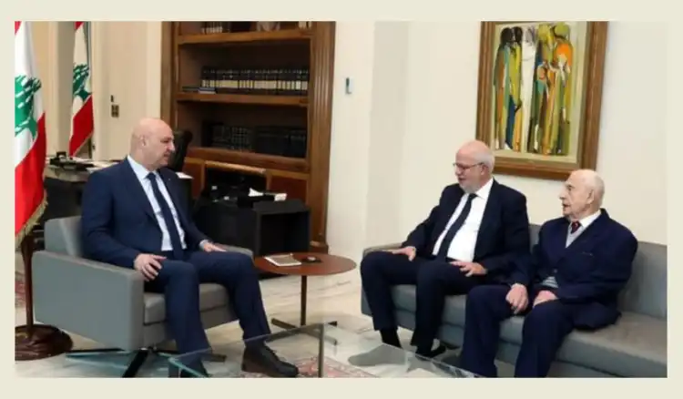 عون-وزير العدل عون التقى وزير العدل وشدد على ضرورة تسهيل سير التحقيق في تفجير المرفأ