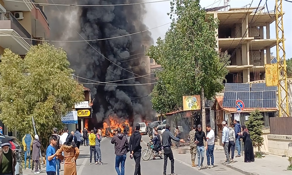 حريق كبير في محطة للوقود في الهرمل