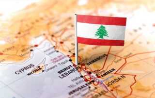 خريطة لبنان