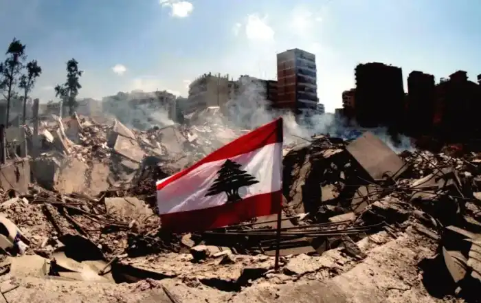 دمار علم لبنان