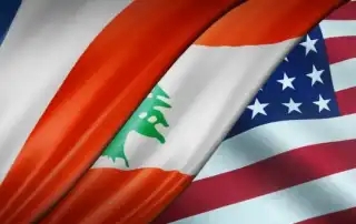 فرنسا لبنان اميركا علم