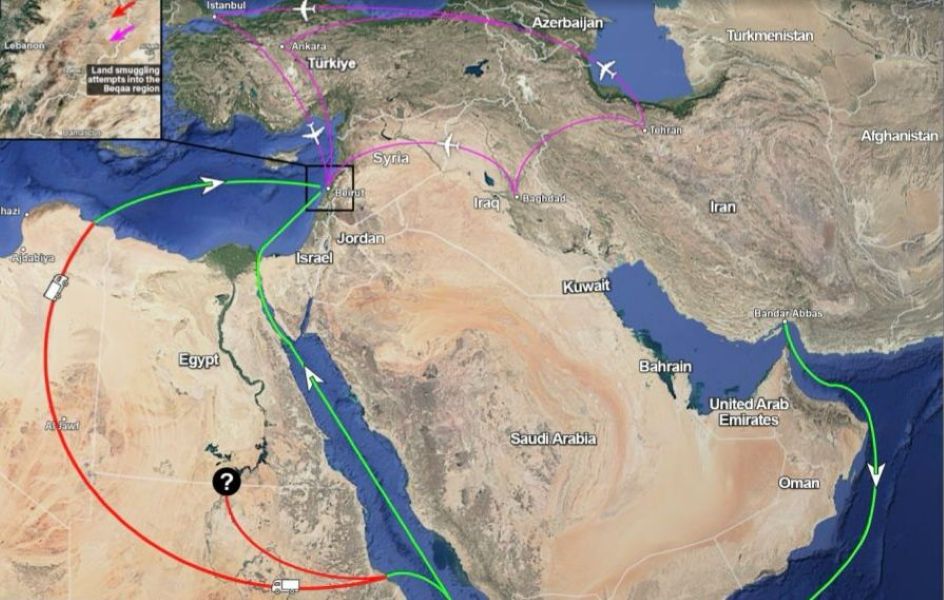 ايران حزب الله مسار السلاح إصرار إيرانيّ على دعم “الحزب”: مسارات برّية وبحرية بديلة