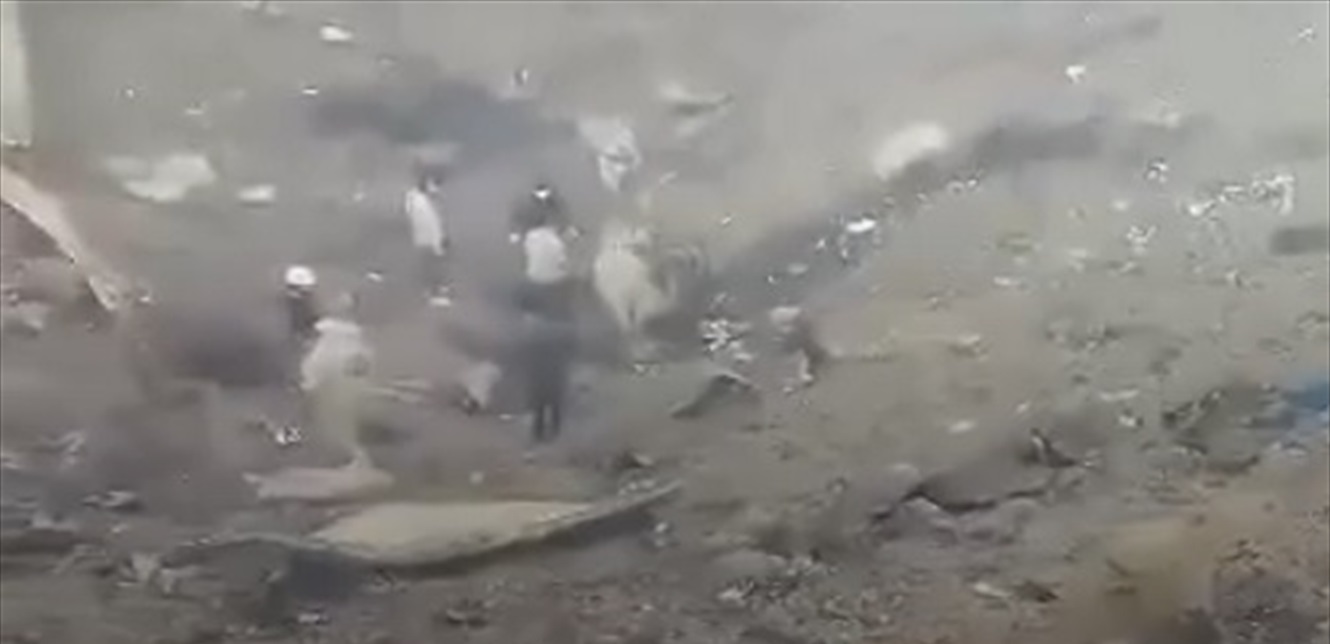 بالفيديو- شاهدوا الحفرة التي خلّفها إنفجار ميناء رجائي في إيران
