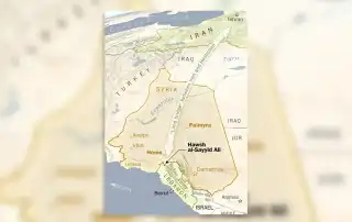 لبنان سوريا حريطة