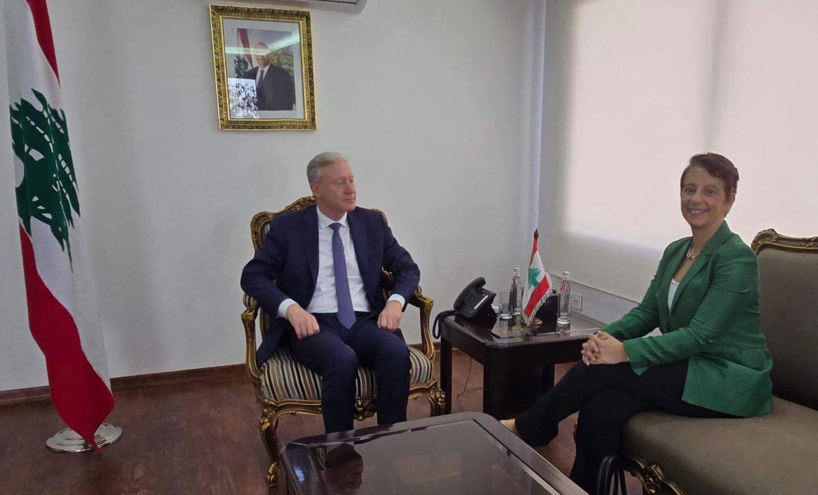 رجي رجّي يبحث مع سفيرة قبرص موضوع الهجرة غير الشرعية وترسيم الحدود البحرية