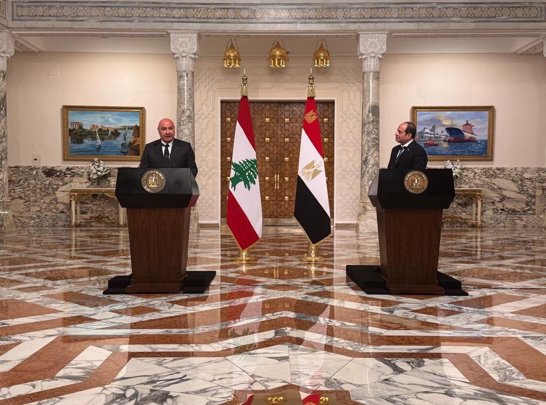 عون والسيسي الرئيس عون بعد لقائه السيسي: نحن أمام تحدّ السلام لكلّ منطقتنا، ونؤكد التزام لبنان بـ 1701