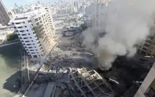 غارة الضاحية دمار