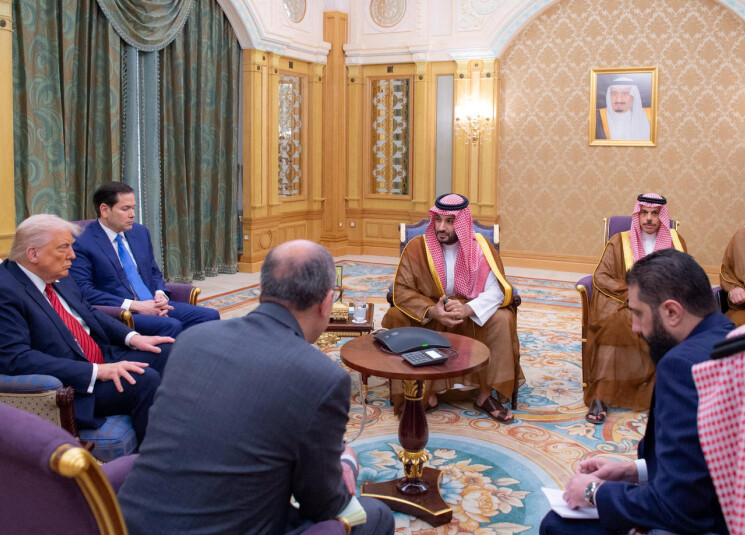 لقاء بن سلمان ترامب الشرع