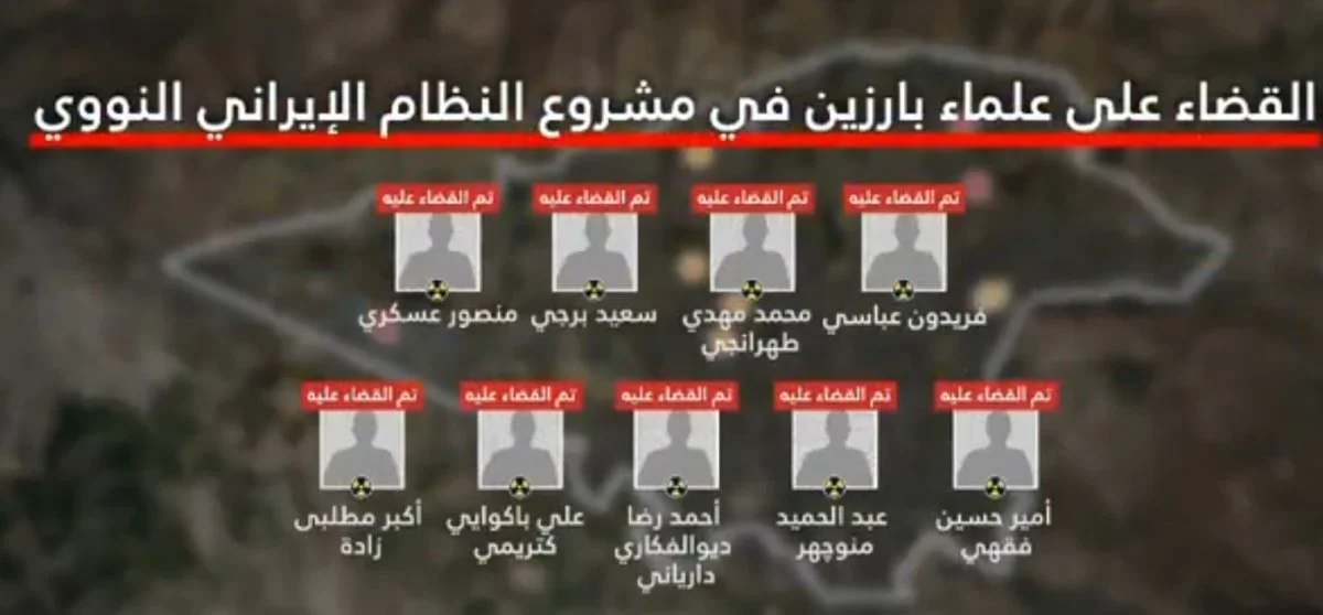 العلماء بالفيديو- أدرعي ينشر لائحة العلماء الإيرانيين الذين تمّت تصفيتهم