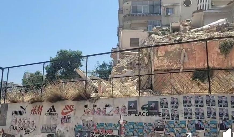 انهيار مبنى قديم على طريق قلعة طرابلس ولا إصابات