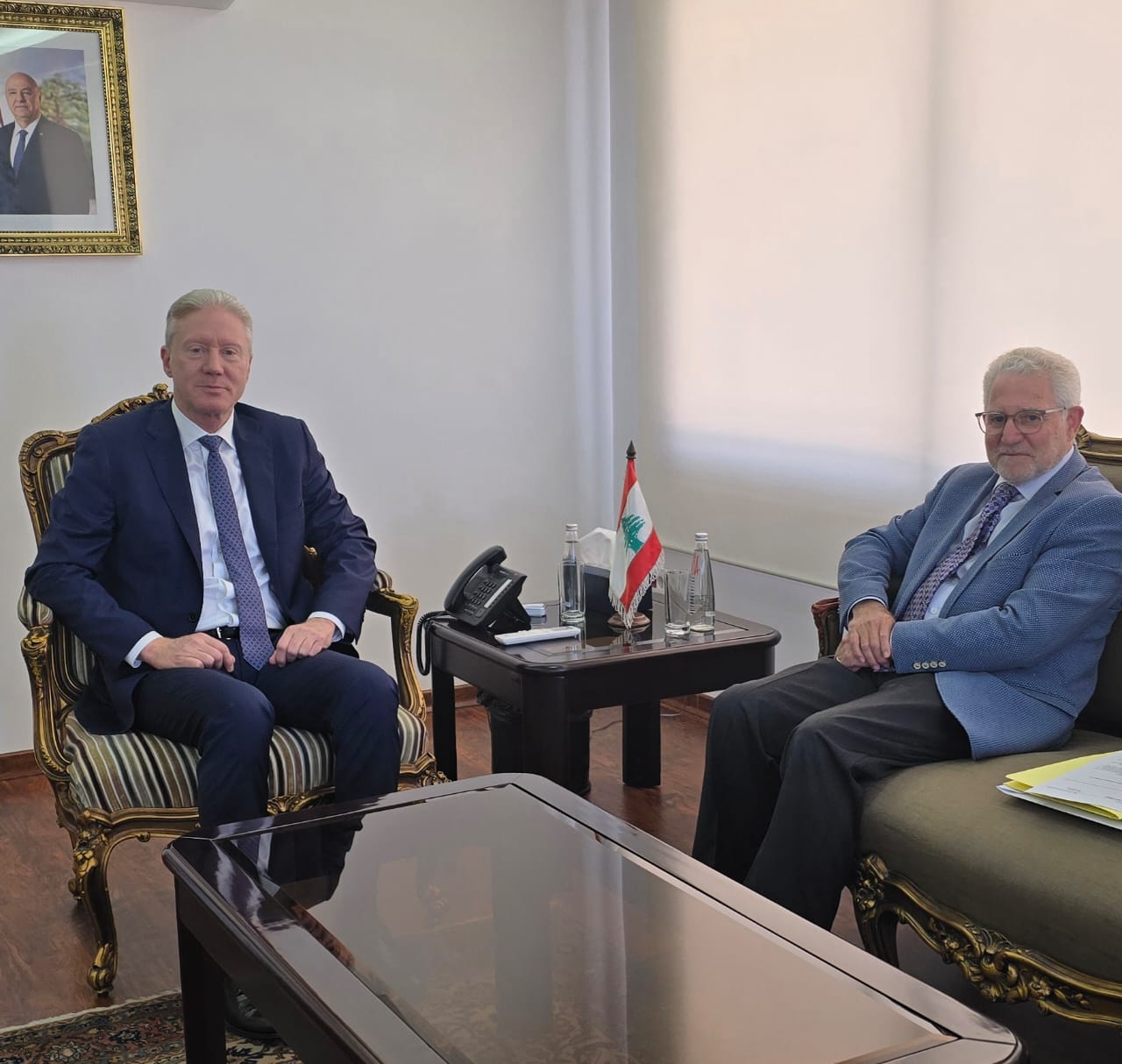 سفير اسبانيا رجّي يبحث مع السفير الاسباني تحضيرات المؤتمر الدولي لتمويل التنمية
