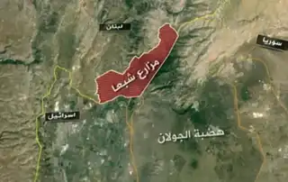 خريطة مزارع شبعا