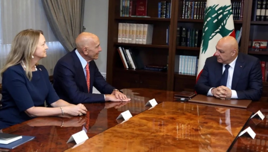 عون براك ليزا2 «بطاقة صفراء» أميركية للبنان حيال سلاح «الحزب»