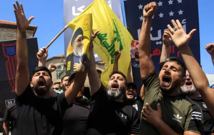 انصار حزب الله احتجاج