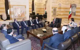جعجع ونواب القوات في السرايا مع سلام