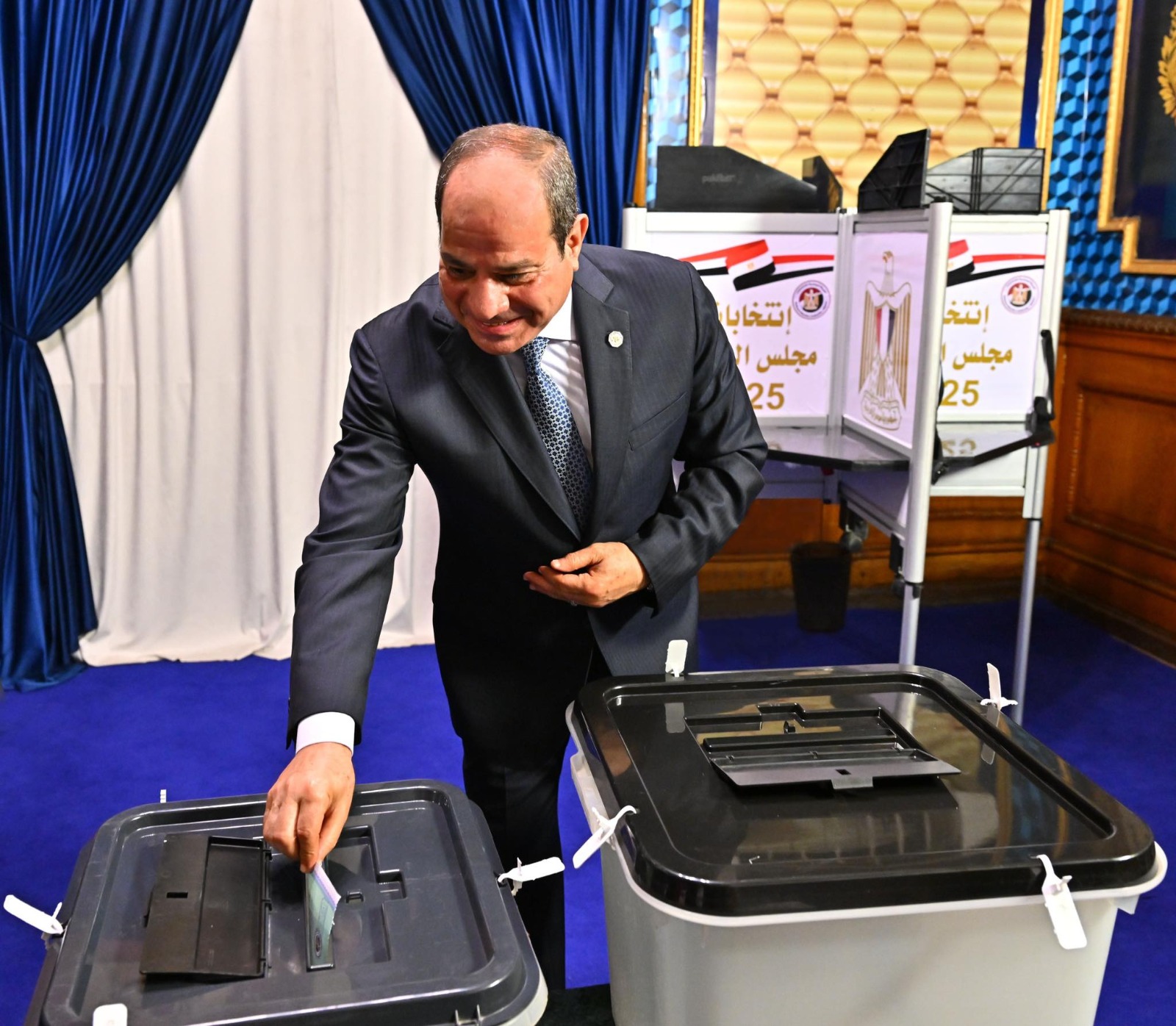 السيسي يُدلي بصوته في إنتخابات مجلس الشيوخ
