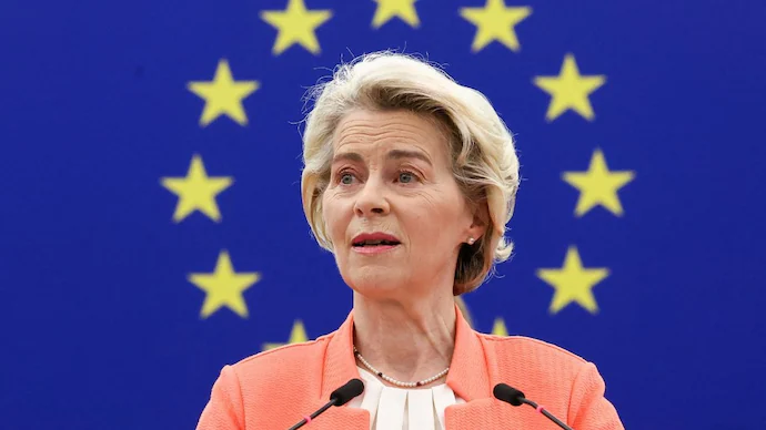 Ursula Von Der Leyen المفوضية الأوروبية تتهم روسيا بمحاولة التشويش على طائرة رئيستها