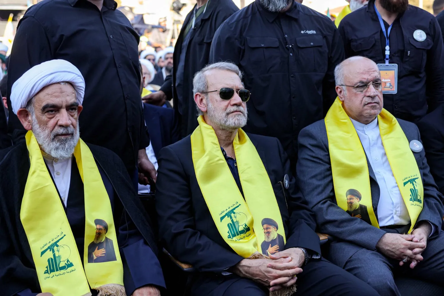 علي لاريجاني والسفير الإيراني مجتبى أماني