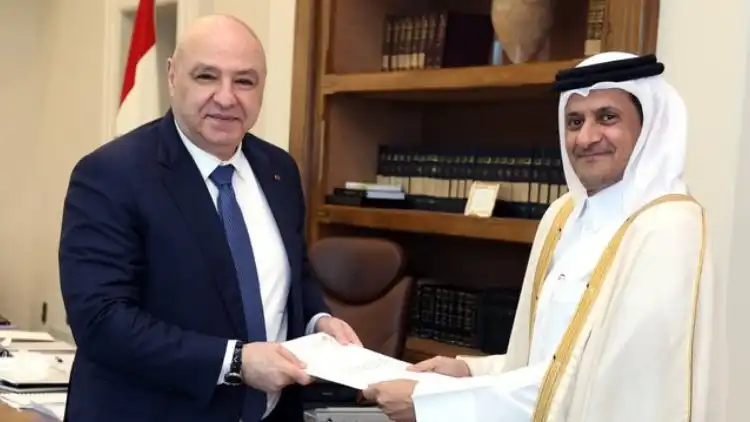 عون وسفير قطر