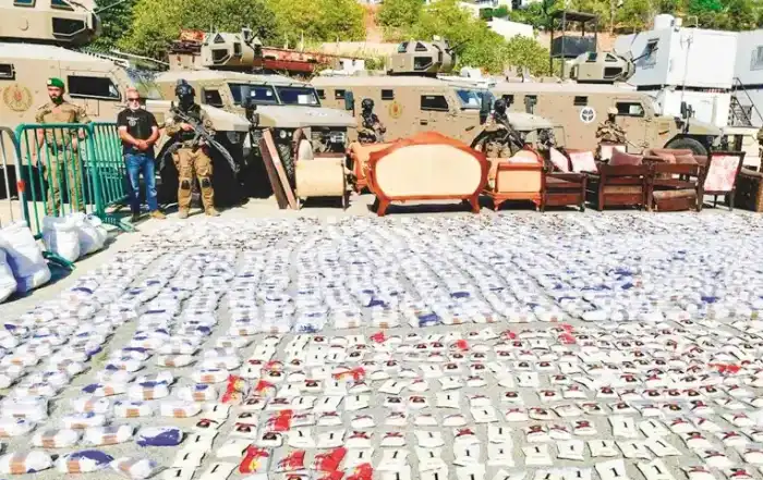 مخدرات وحبوب كبتاغون تم ضبطها