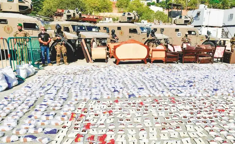 مخدرات وحبوب كبتاغون تم ضبطها