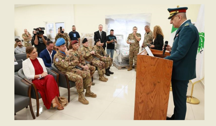مساعدات للجيش مساعدات طبّية للجيش من وزارة الدفاع الايطالية