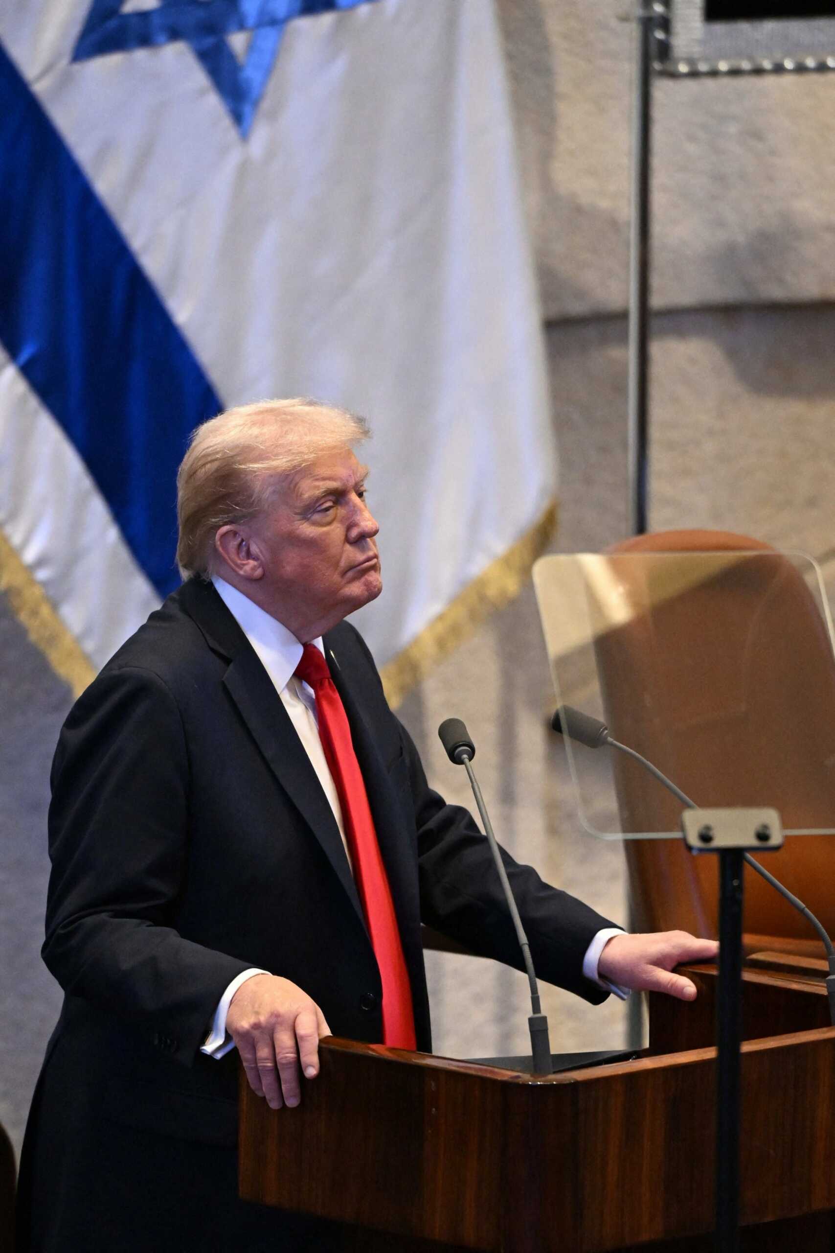 145221 ترامب من الكنيست: سنطبّق السلام بالقوّة وندعم رئيس لبنان لنزع سلاح حزب الله