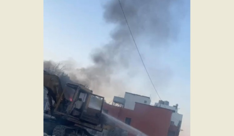 حريق في الحفارة المستهدفة في الخيام