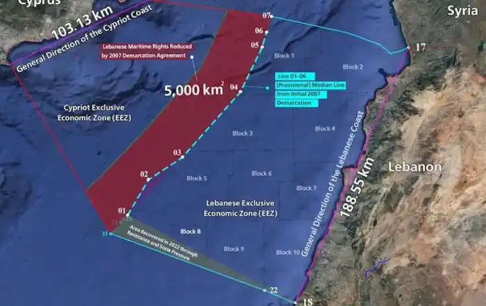 ترسيم لبنان مع قبرص…