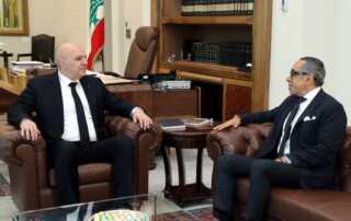 عون مستقبلاً السفير المصري في قصر بعبدا