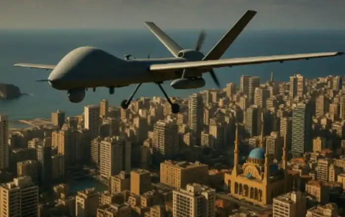 مسيرة فوق بيروت