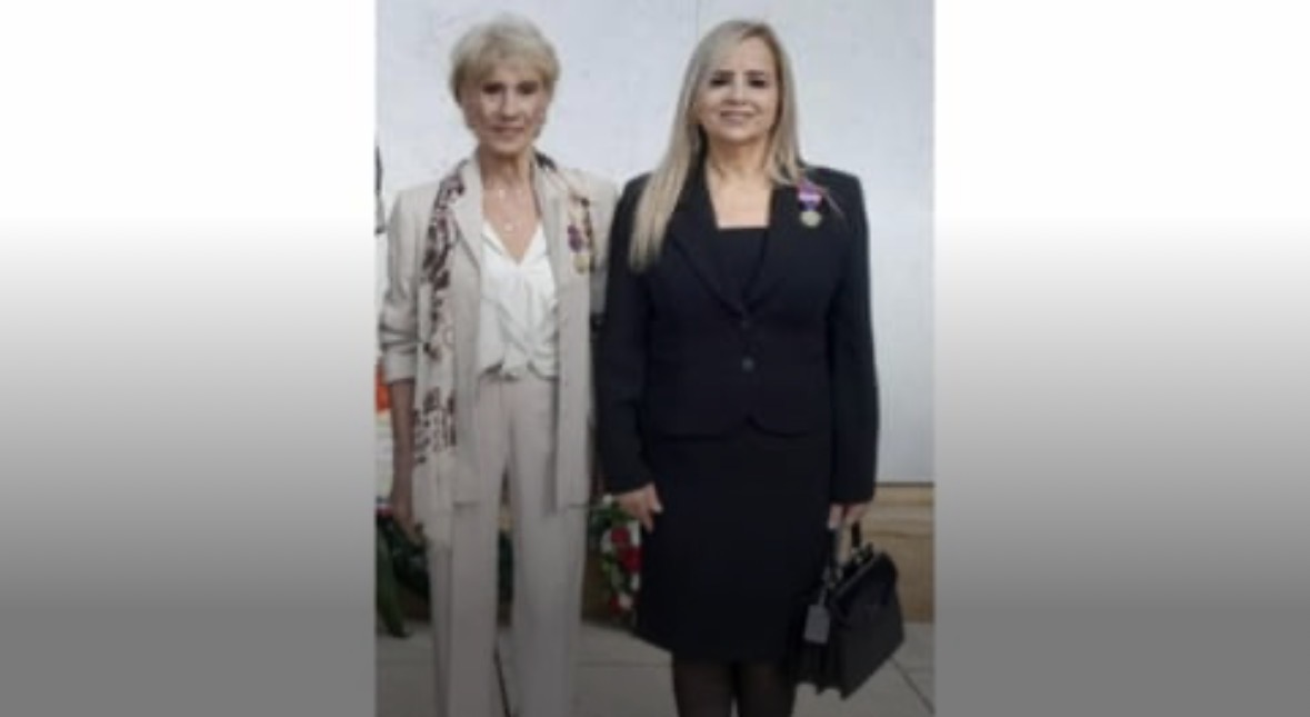 Screenshot وسام وزارة الدفاع الفرنسية للدكتورة كلوديا أبي نادر ورينيه الراسي