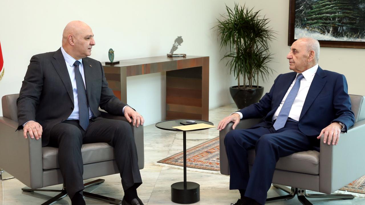 Joseph-Aoun-Nabih-Berri-X_LBPresidency الحرب الإسرائيليّة دخلت إلى ملعب الدّولة