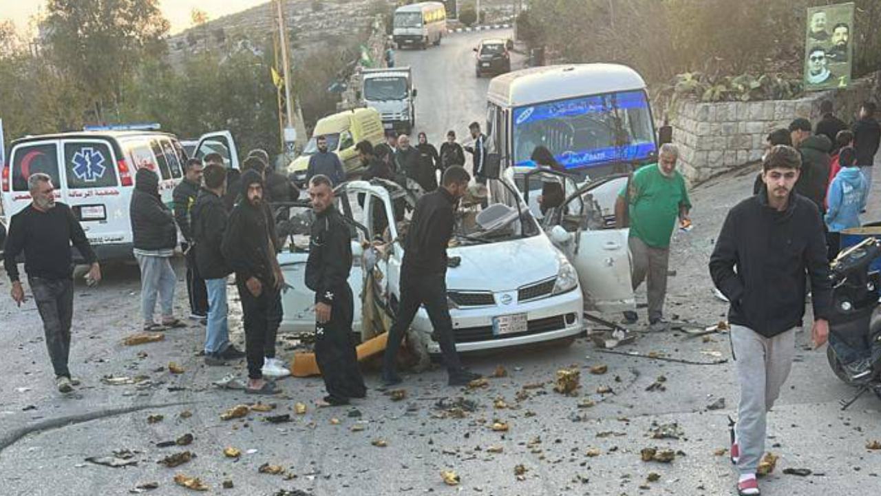 بالفيديو- الباص المتضرّر في بلدة الطيري