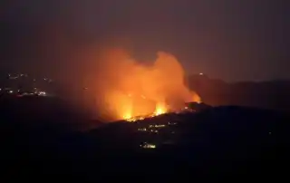 جنوب غارة حريق