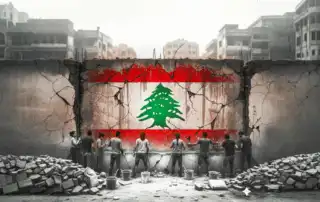 علم لبنان شباب