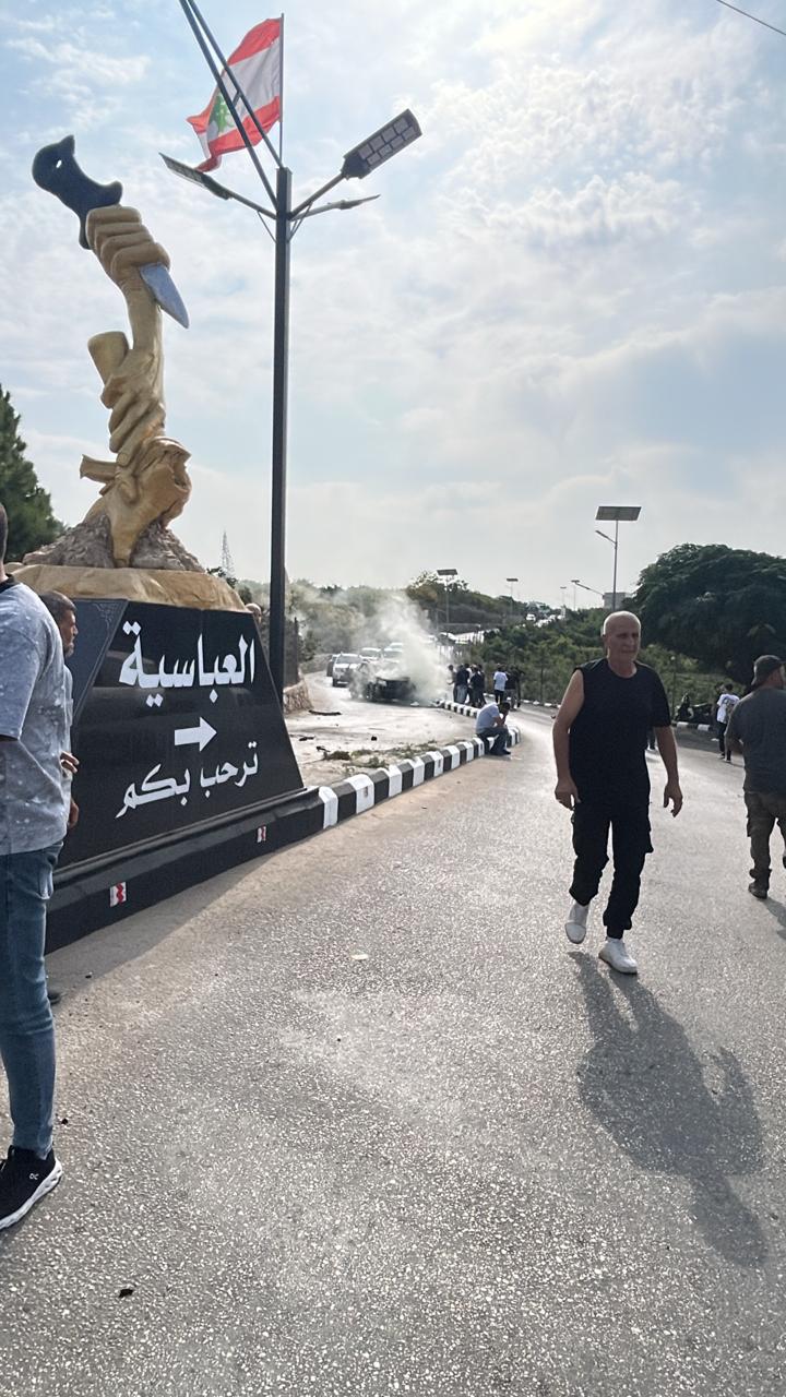 عاجل- بالصورة- إستهداف سيّارة في برج رحال