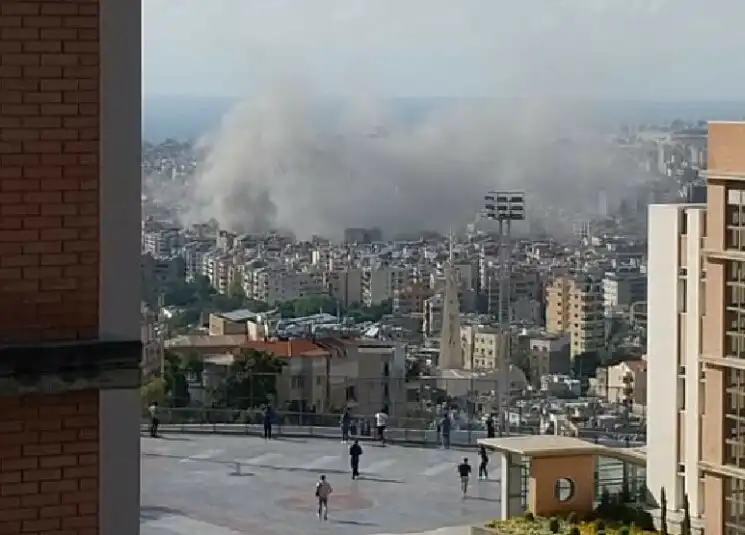 قصف الضاحية حرب غارة