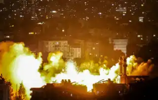 لبنان غارة عنيفة ليل