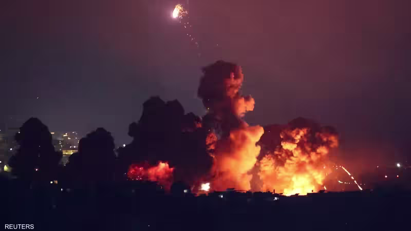 لبنان غارة عنيفة ليل