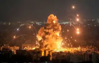 لبنان غارة عنيفة ليل