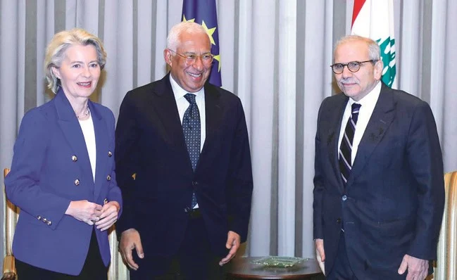 رئيس المجلس الأوروبي أنطونيو كوستا ورئيسة المفوضية الأوروبية أورسولا فون دير لاين