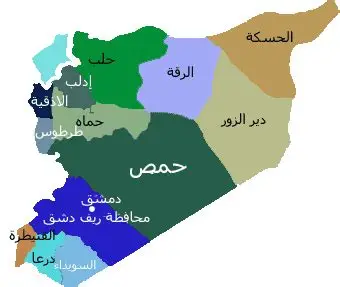 خريطة سوريا